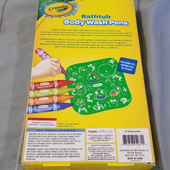 Crayola Bath, Skin & Hair Nwt Crayola Body Wash Bath Pens Poshmark